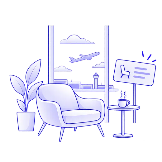 Lounge seating area